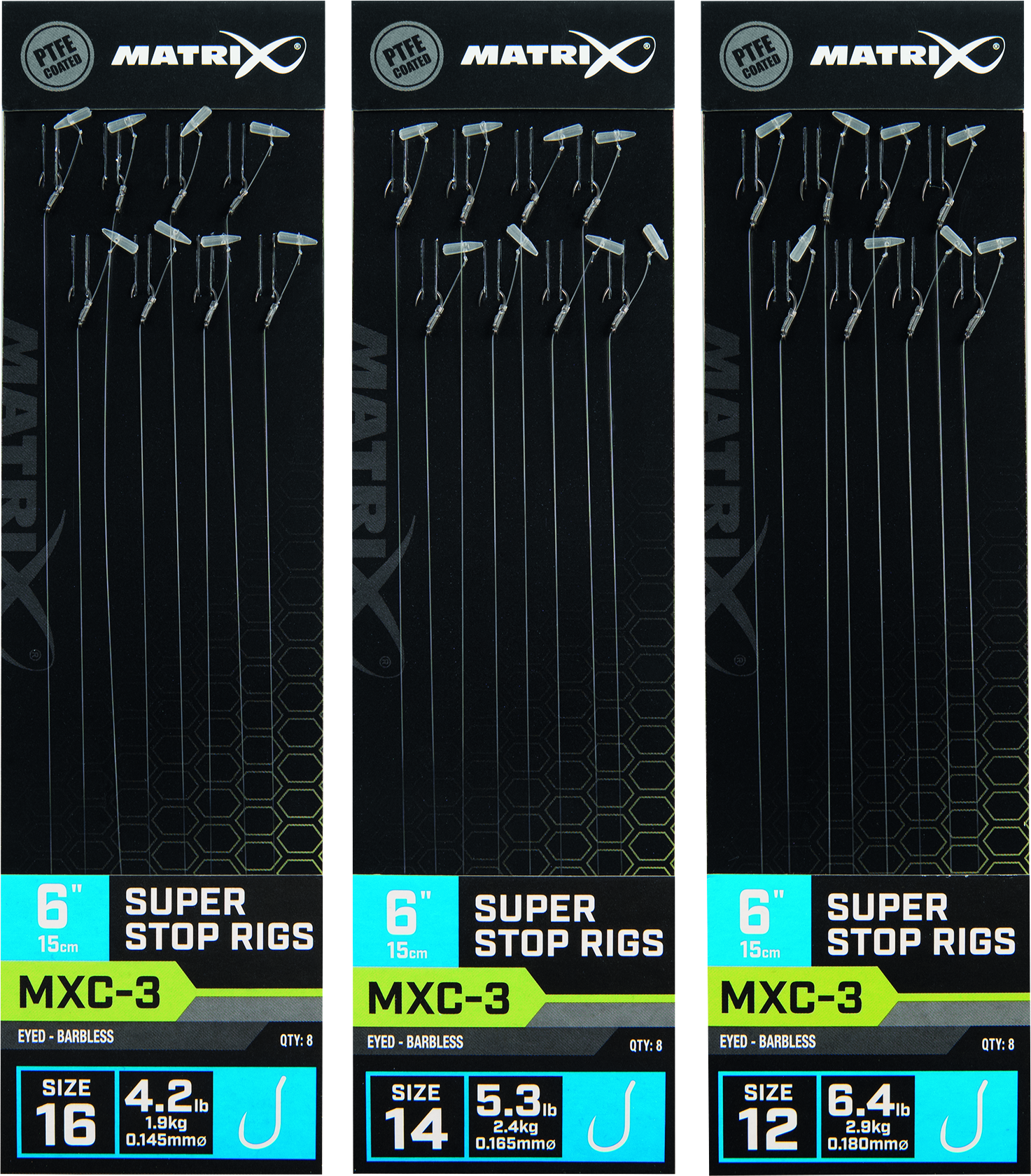 MXC-3 Size 14 0.165mm 6 15cm Barbless Super Stop