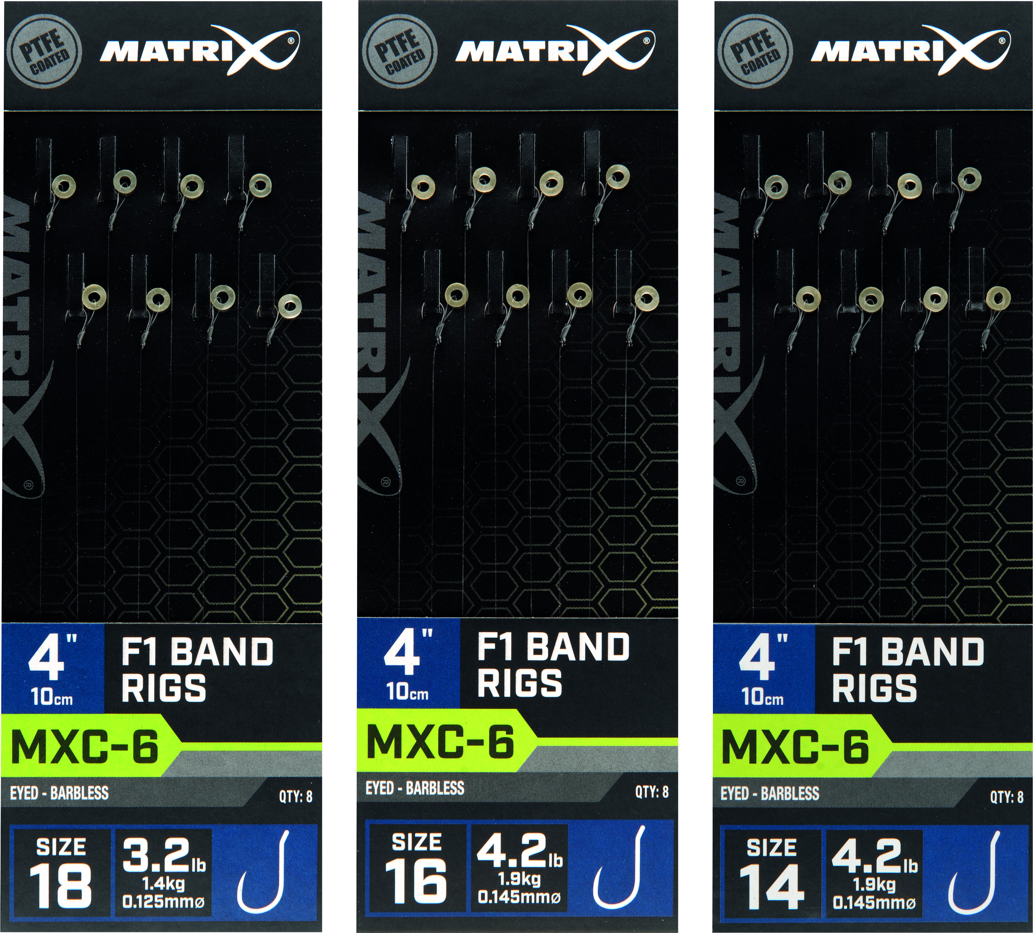 MXC-6 Size 16 0.145mm 4 10cm Barbless F1 Band