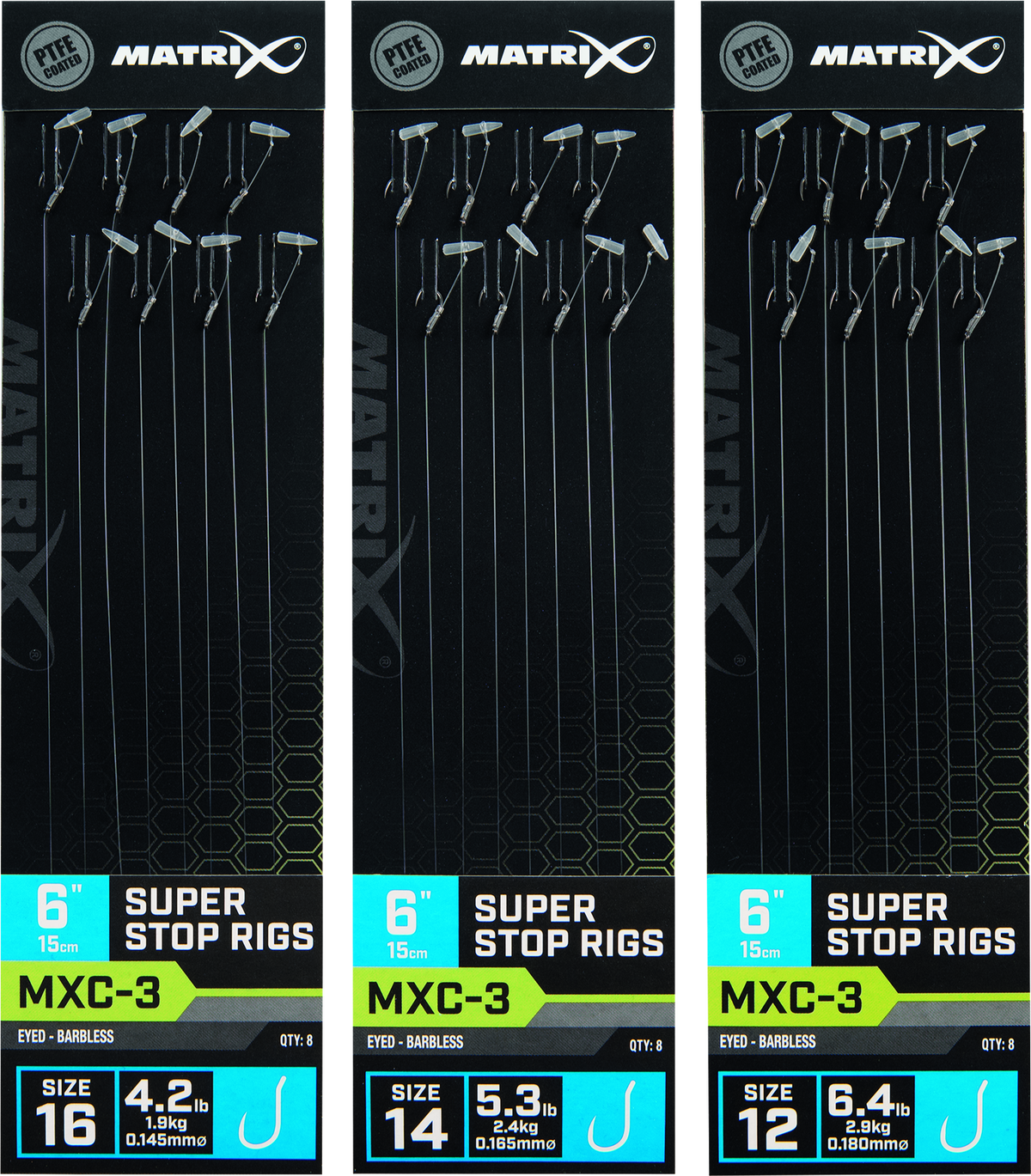MXC-3 Size 12 0.18mm 6 15cm Barbless Super Stop