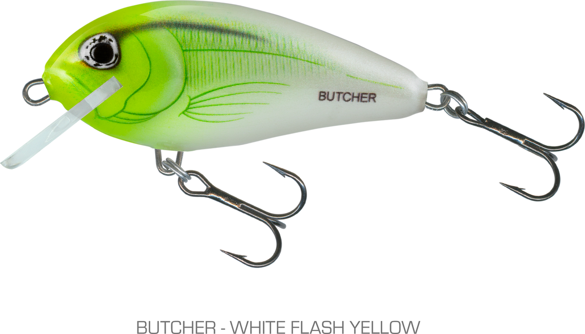 Butcher Floating 5cm WHITE FLASH YELLOW