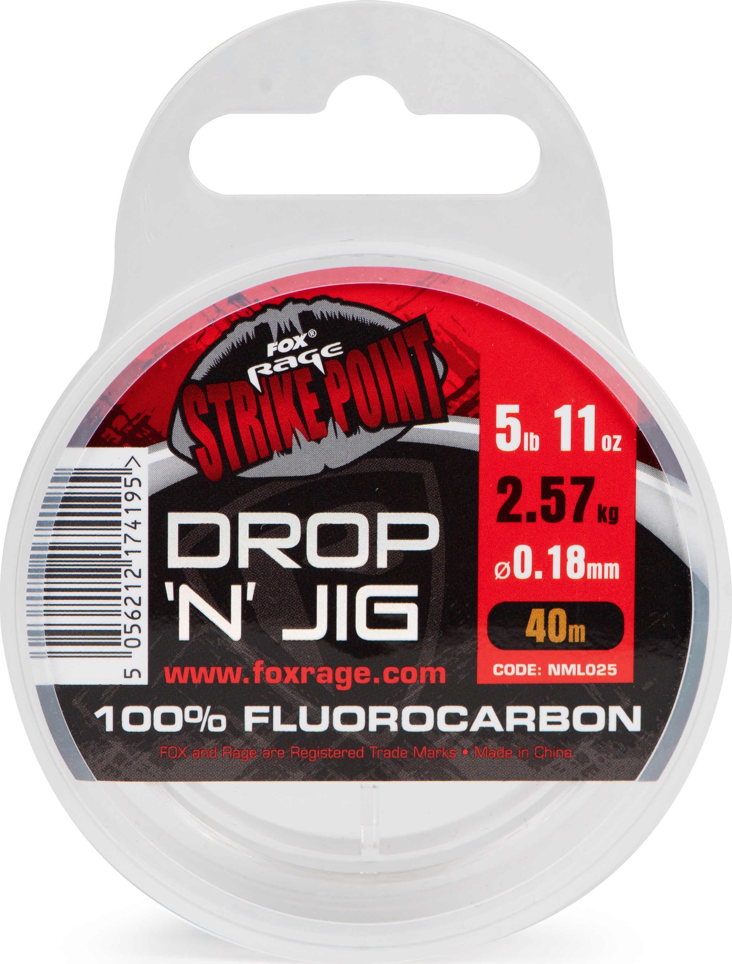 Strike Point Drop N Jig Fluorocarbon 6.8lb 0.2mm 40m