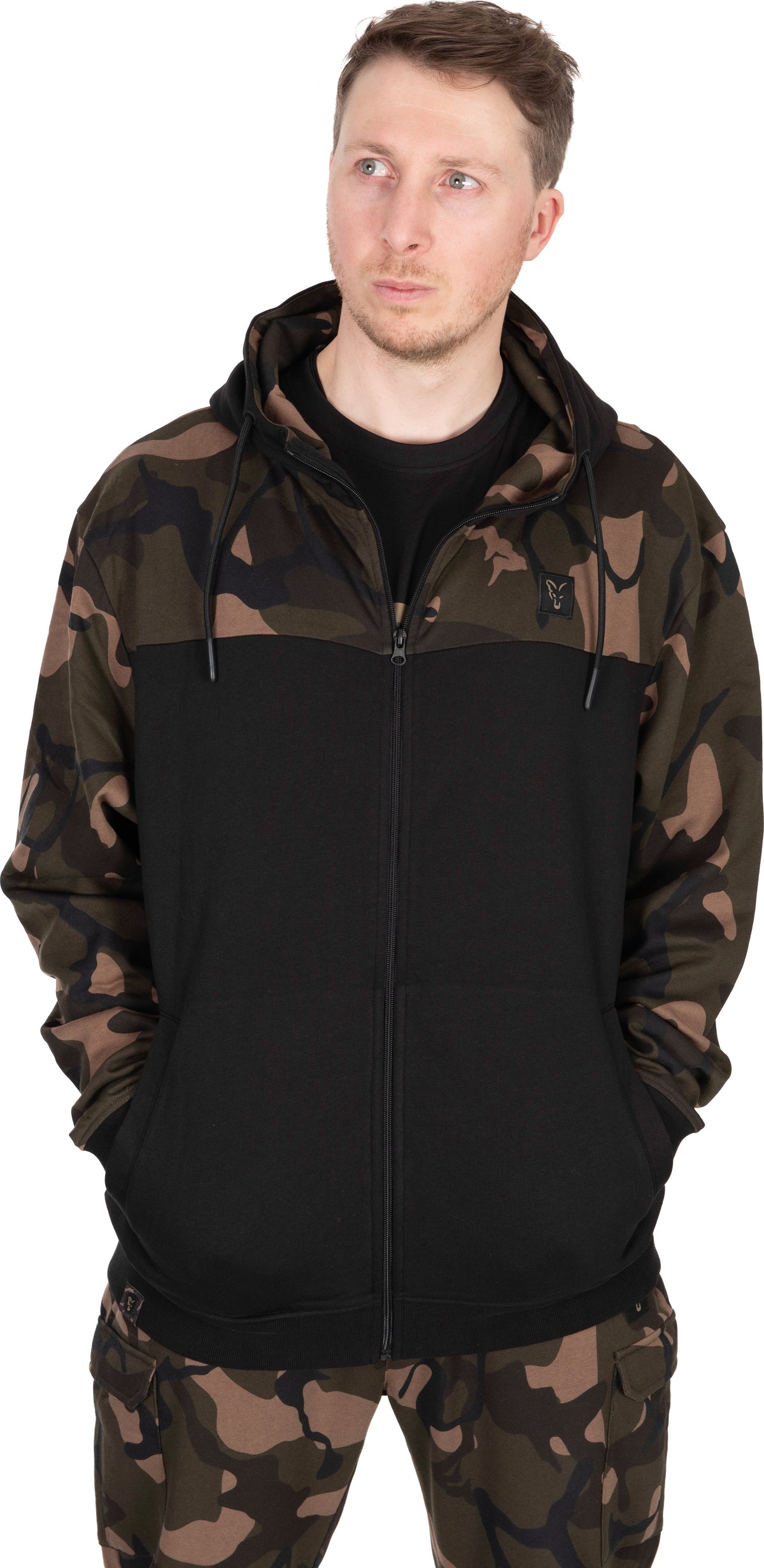 LW Black Camo Split Zip Hoody 3XL
