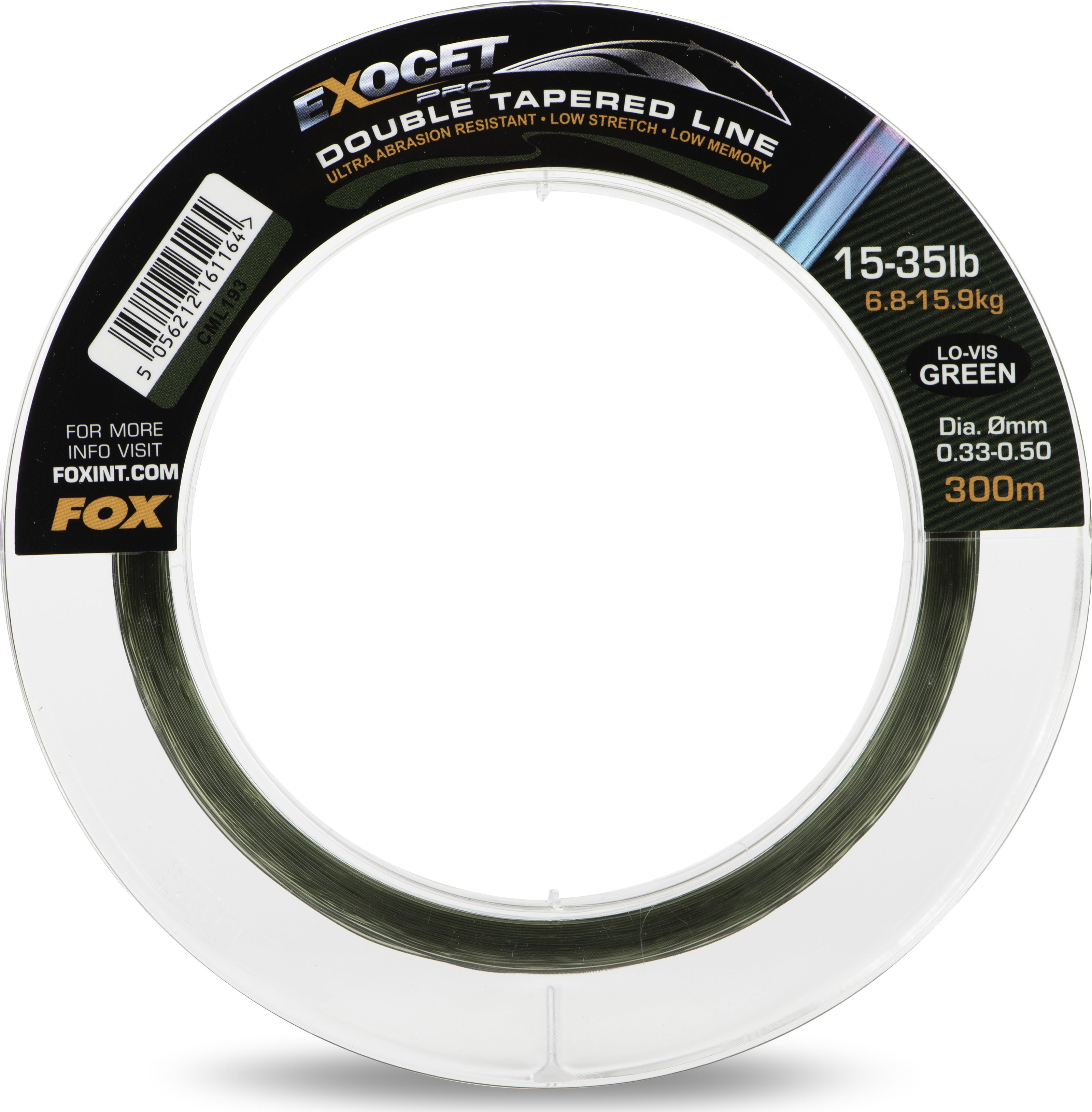 Exocet Pro Low Vis green Double Tapered line 0.33mm 0.50mm 300m