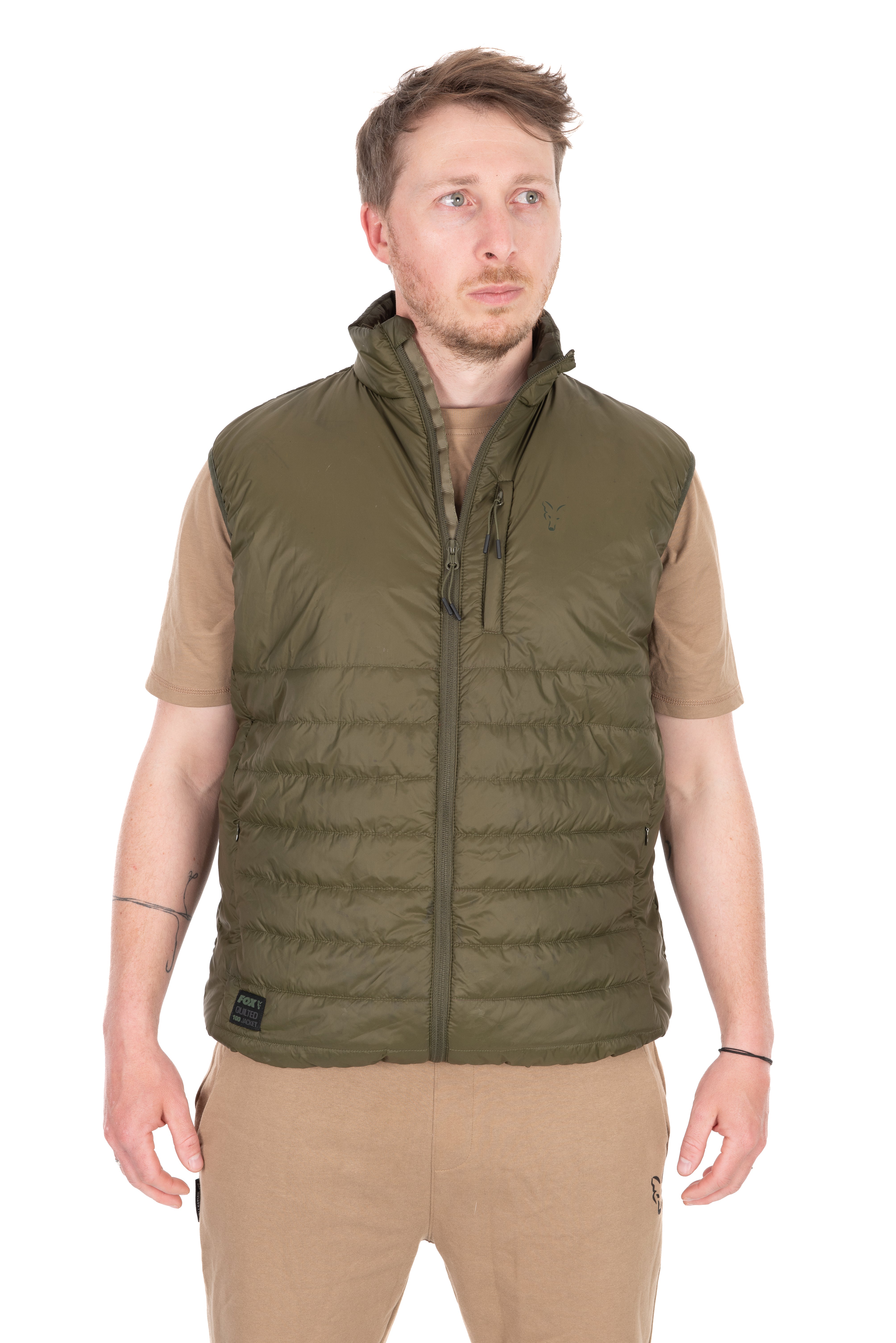 Olive Quilted 100 Gilet L