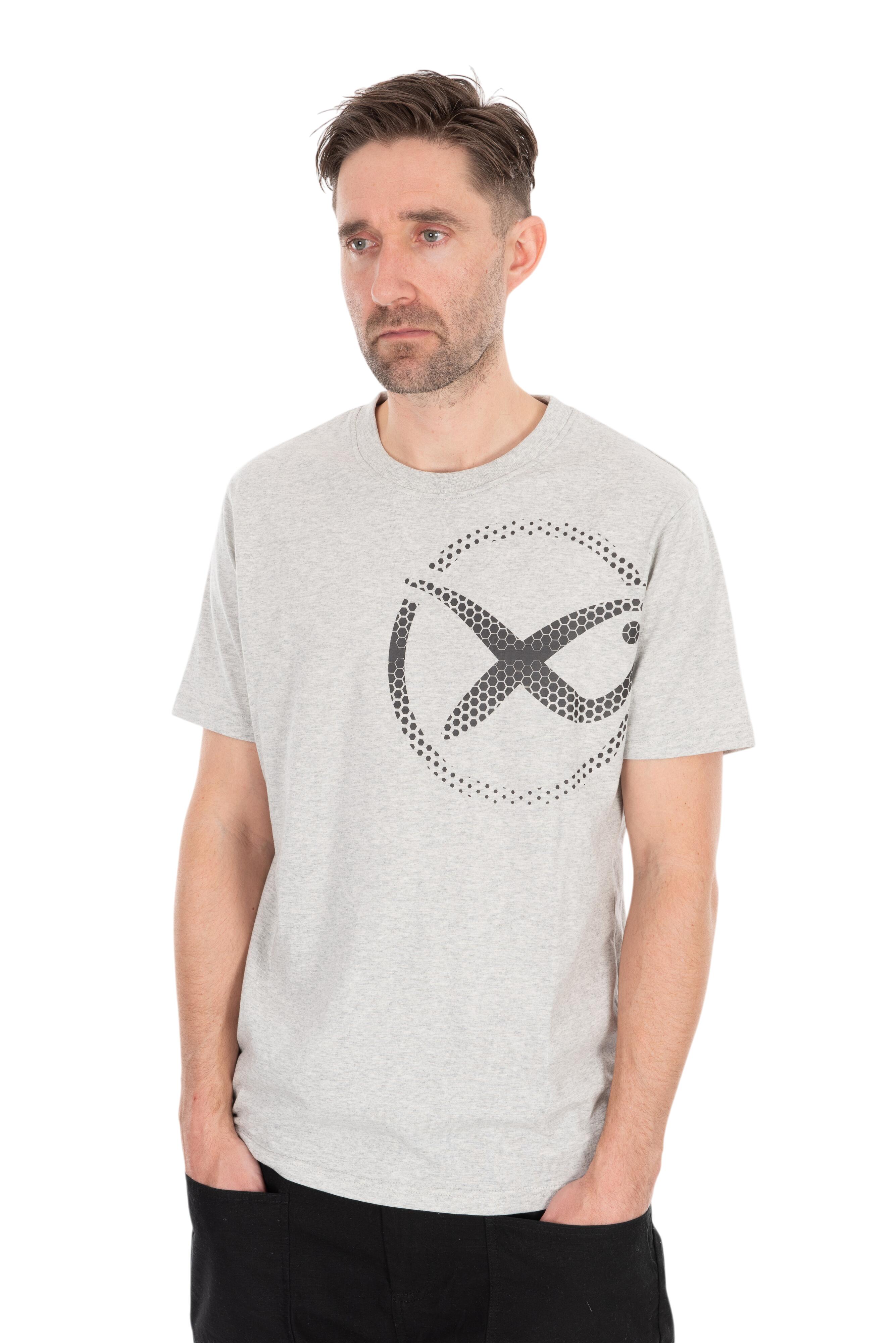 Large Mesh Logo T-Shirt - Grey M