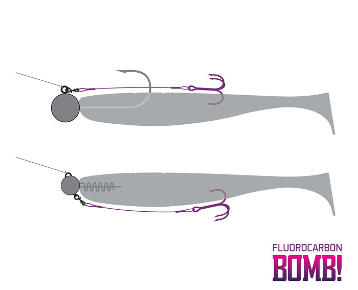 BOMB! Twisto RIGS Fluorocarbon / 3buc #4/10cm