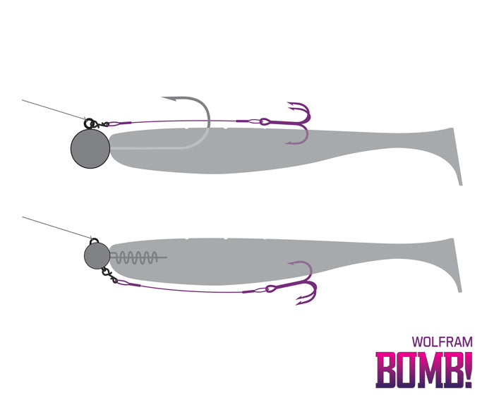 BOMB! Twisto RIGS Wolfram / 3buc #6/8cm