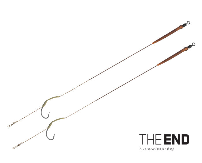 Montură Delphin THE END Skin rig / 2buc 20cm/25lbs/#4