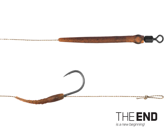 Montură Delphin THE END Skin rig / 2buc 20cm/25lbs/#4