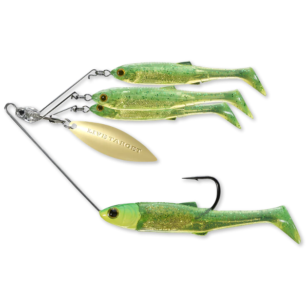 BAITBALL SPINNER RIG MEDIUM/14G LIME CHART/GOLD