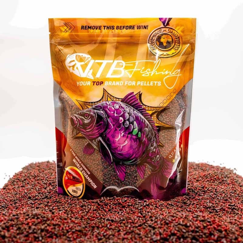 Pelete VTBFishing Pro Win Halibut Black & Red 2mm