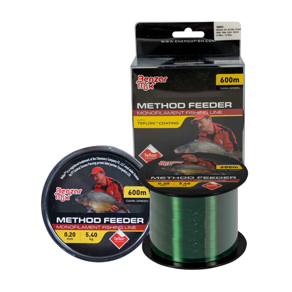 Fir monofilament Benzar Method Feeder Mono Dark Green