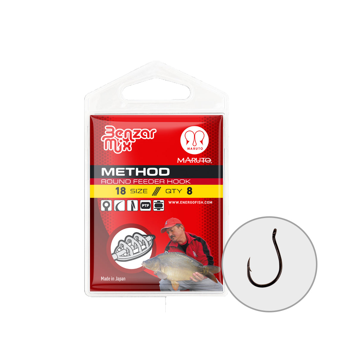 Cârlige Benzar Method Round Feeder, 8 buc