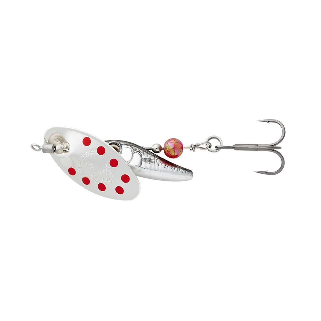 SPINNER STICKLEBAIT NR.2 /7,3G SINKING DIRTY SILVER RED