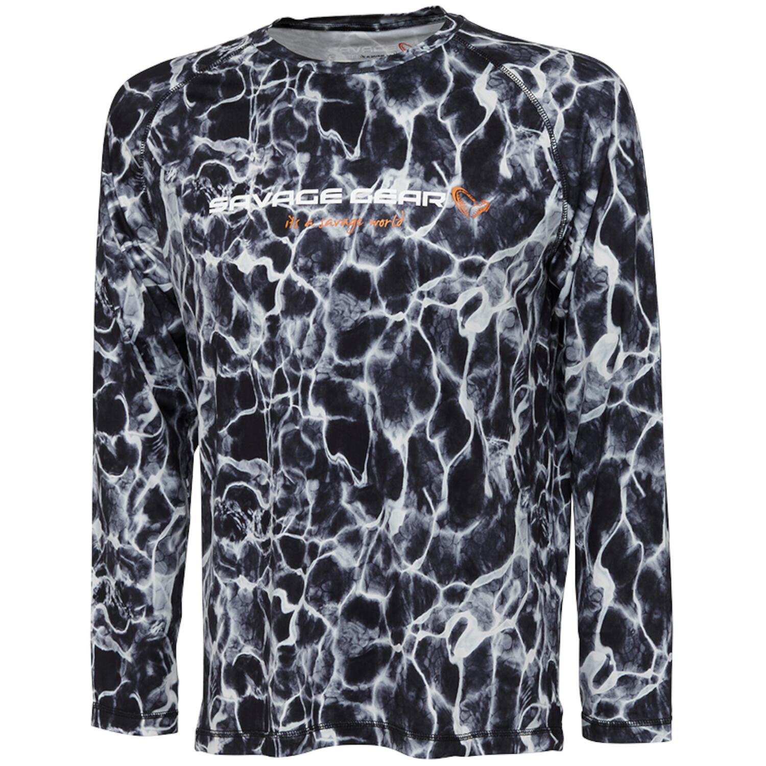 BLUZA NIGHT UV BLACK WATERPRINT LONG SLEEVE MAR.XL