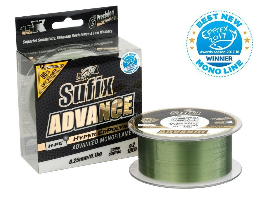 ADVANCE 300M WINDING 0.20MM 4.5KG 1.5 10LB GREEN