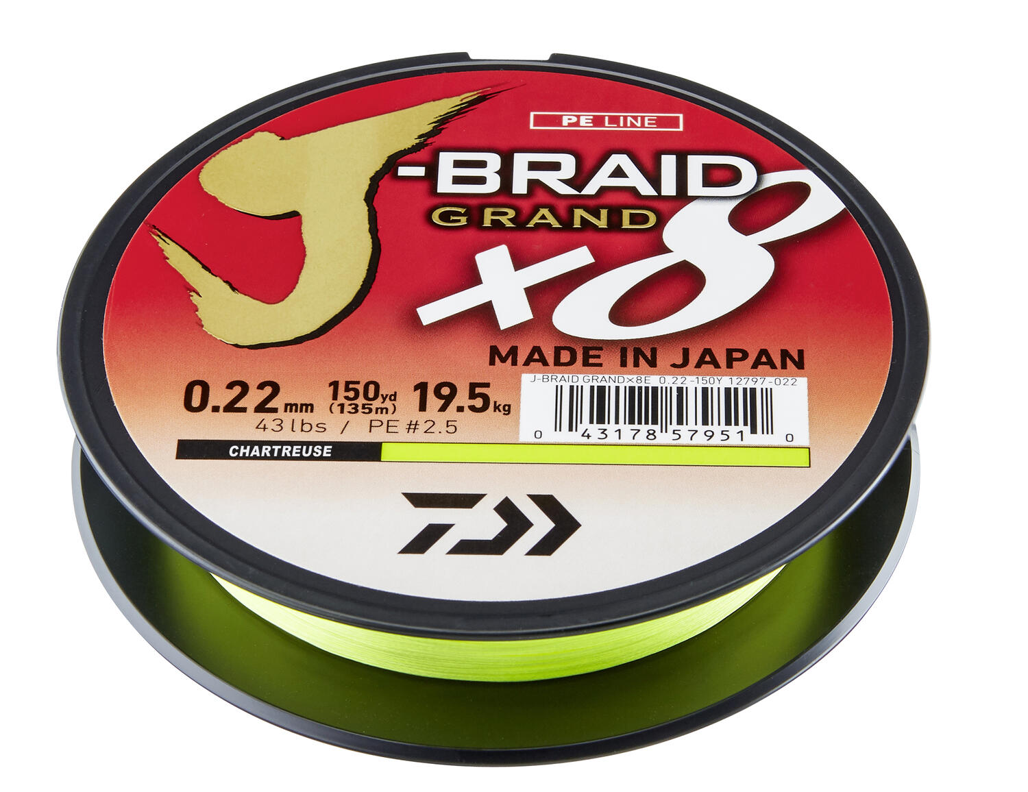 J-BRAID GRAND X8E CHARTR. 018MM/12,5KG/135M