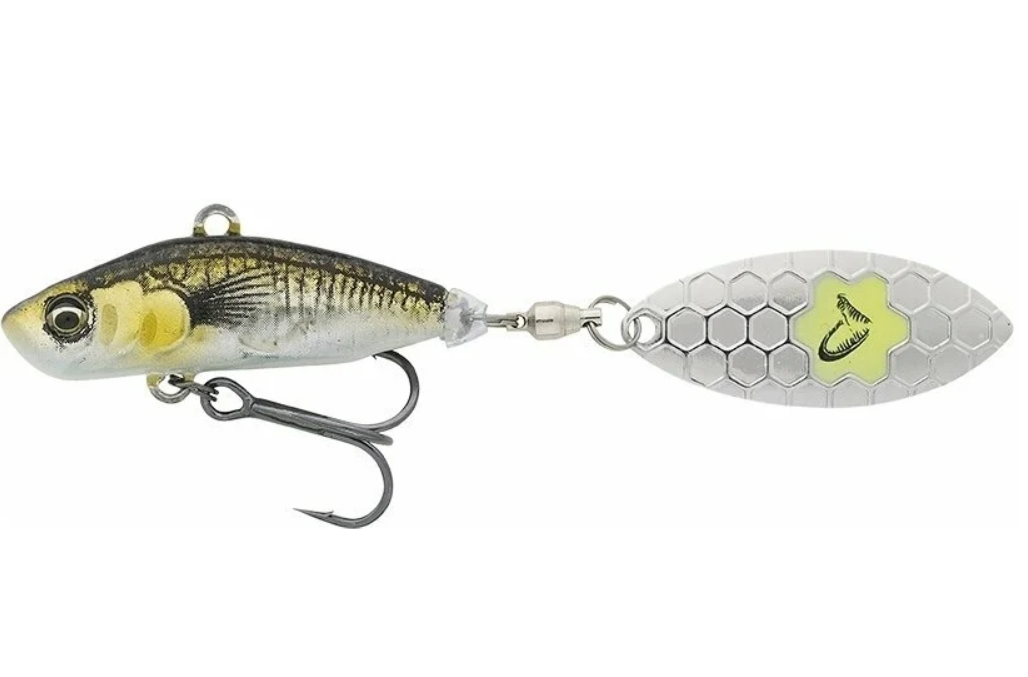 SPINNER 3D STICKLEBAIT TAILSPIN 8CM/18G SINKING GREEN SILVER AYU