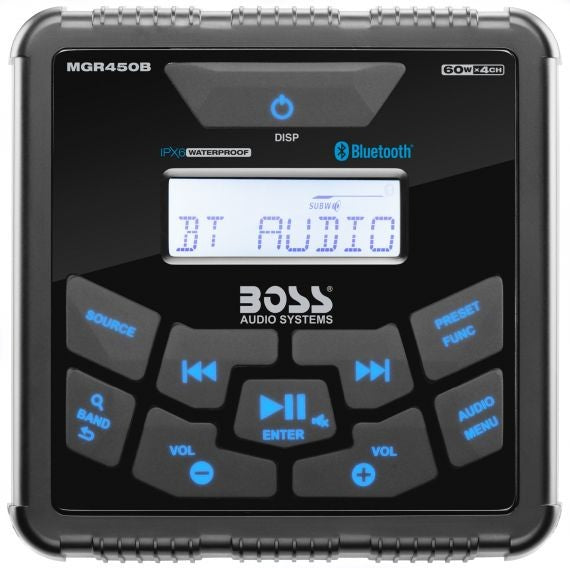 Boss Marine player digital 4x60W MP3/WMA/USB/Aux-in/RDS/BT (negru)