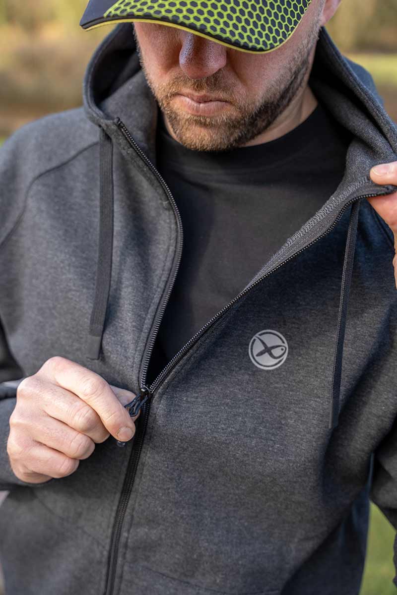 Matrix  Zipped Hoody – Charcoal Marl