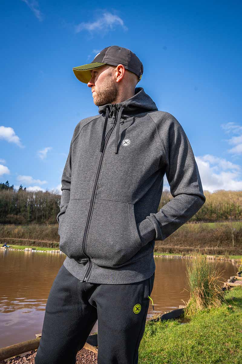 Matrix  Zipped Hoody – Charcoal Marl