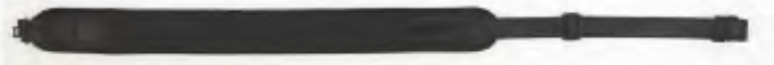 Curea cordura & neopren cu prinderi metalice (neagra)