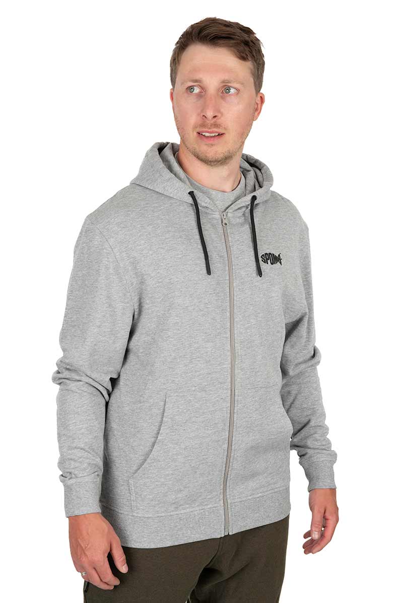 Spomb™  Grey Zipped Hoody