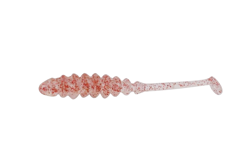 SHAD JACKALL TIDEBEAT 2,0INCH CLEAR RED FLAKE 8BUC/PL