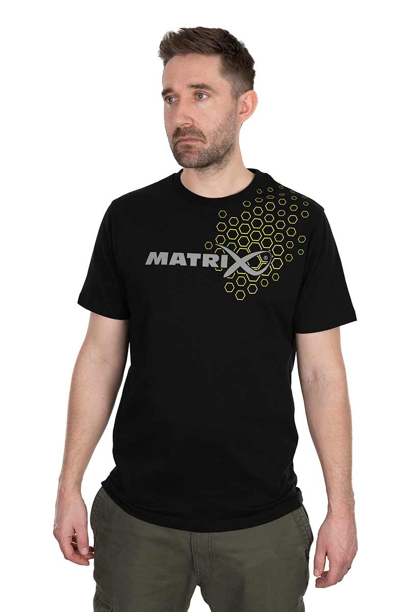 Matrix Hex Print T-Shirt (Black)
