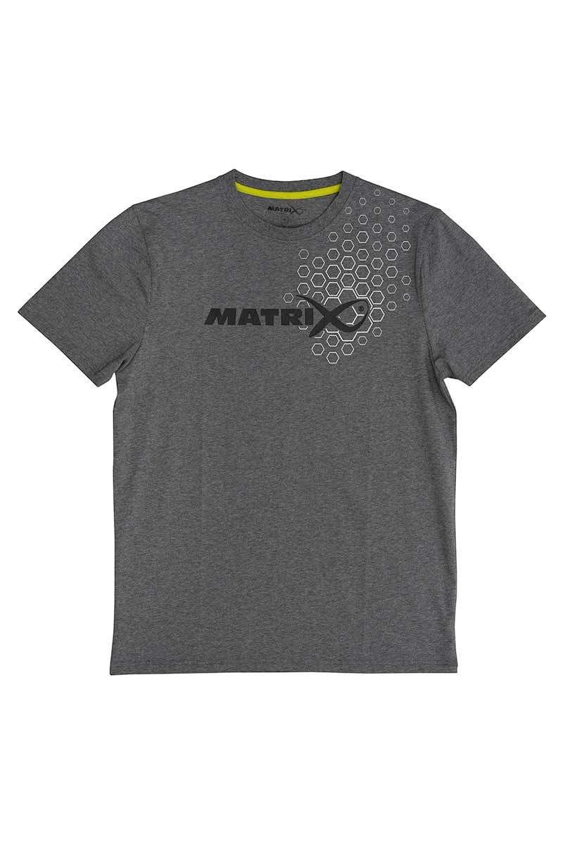 Matrix Hex Print T-Shirt (Grey Marl)