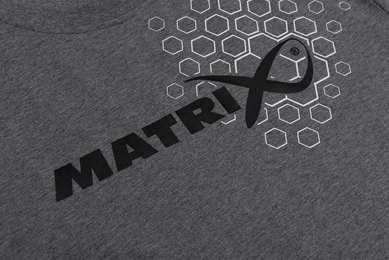 Matrix Hex Print T-Shirt (Grey Marl)