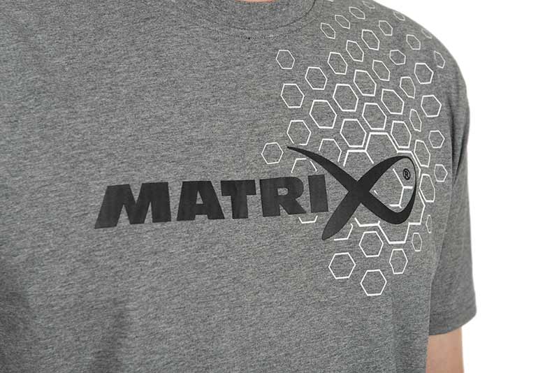 Matrix Hex Print T-Shirt (Grey Marl)