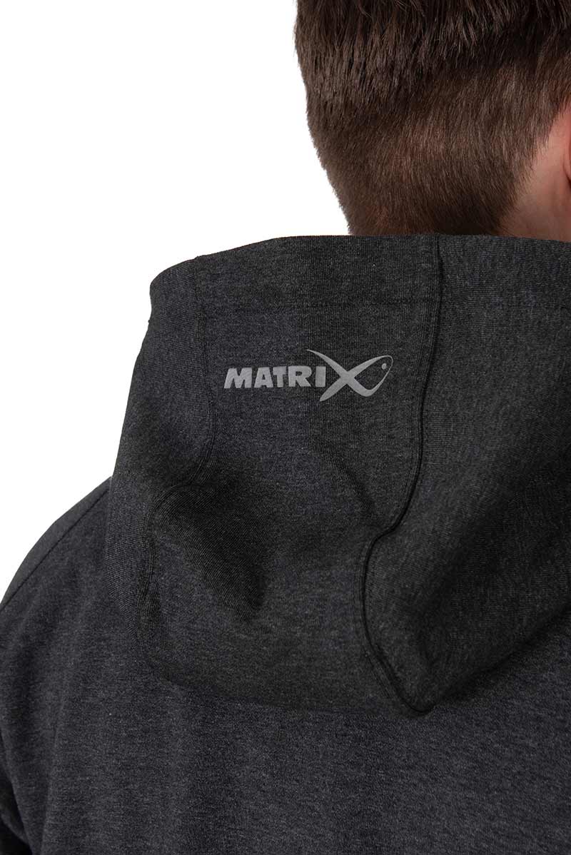 Matrix  Zipped Hoody – Charcoal Marl