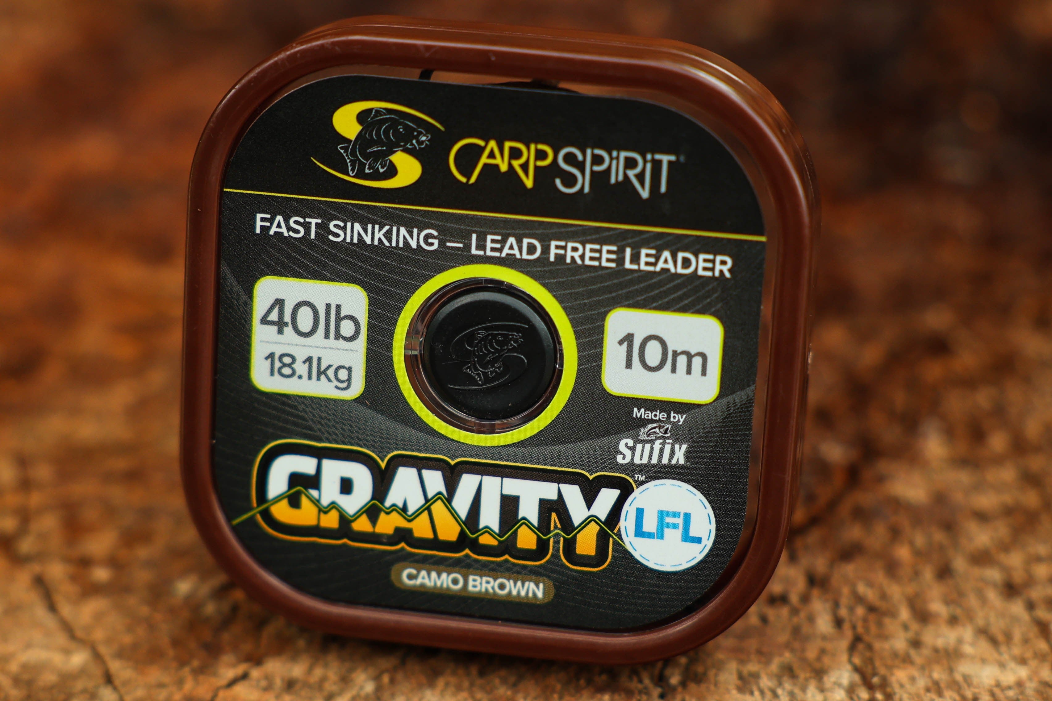 GRAVITY LFL - LEAD FREE LEADER 10M 40LB  / CAMO BROWN