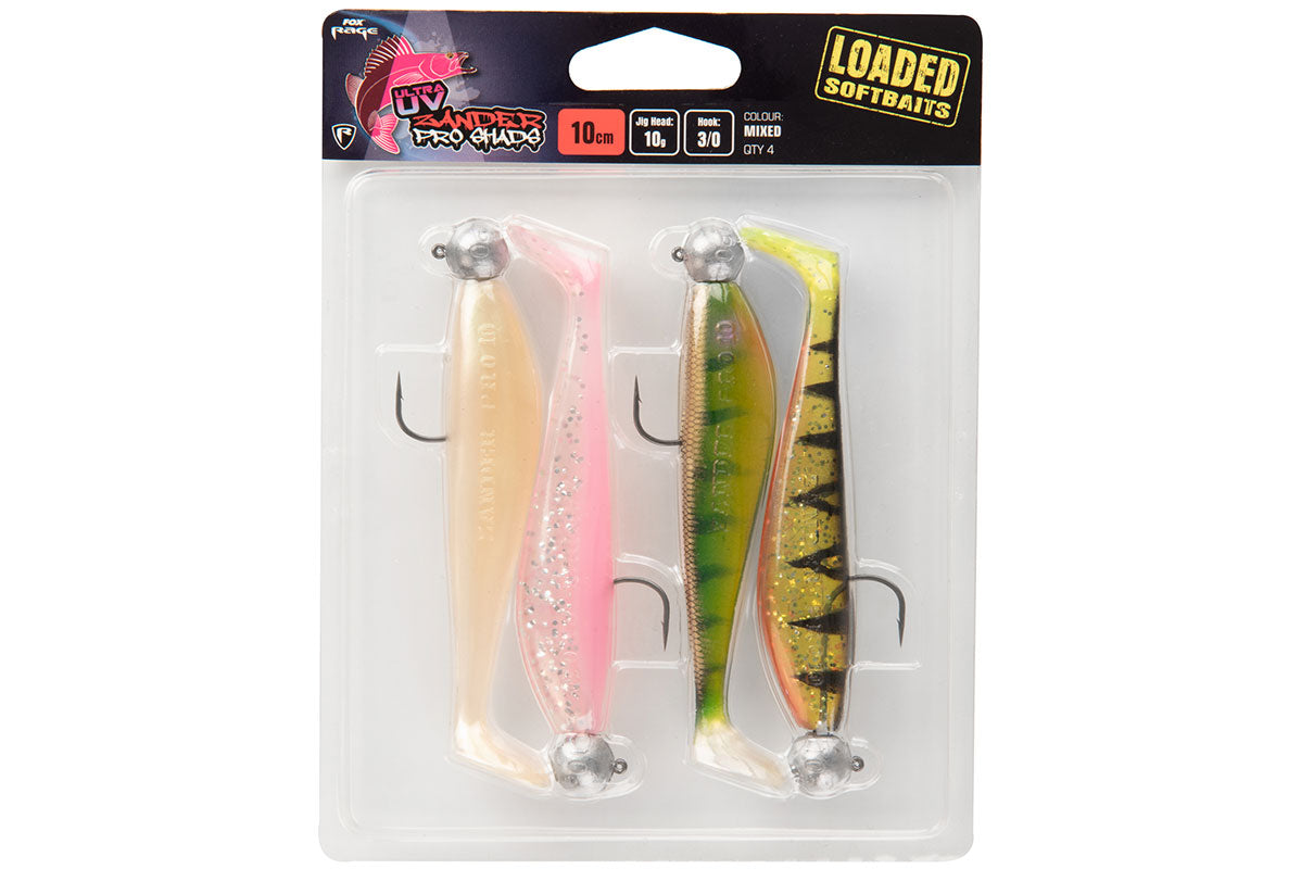 Fox Rage Ultra UV Zander Pro Shad Loaded Lure Packs