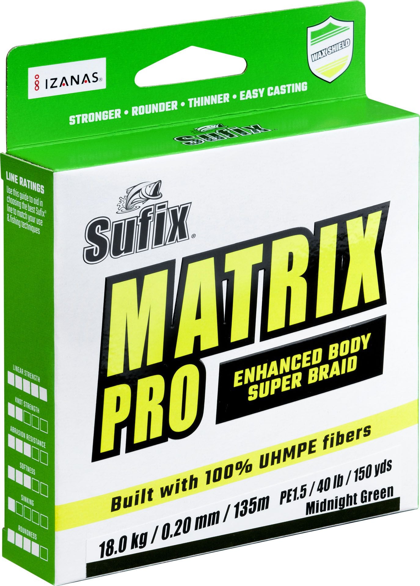 MATRIX PRO 135M 0.10MM/5.0KG/11LB/MID.GREEN