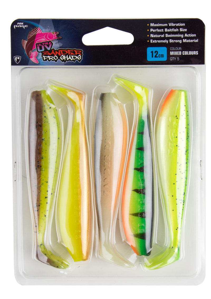 Fox Rage Zander Pro Shad Mixed Colour Lure Packs