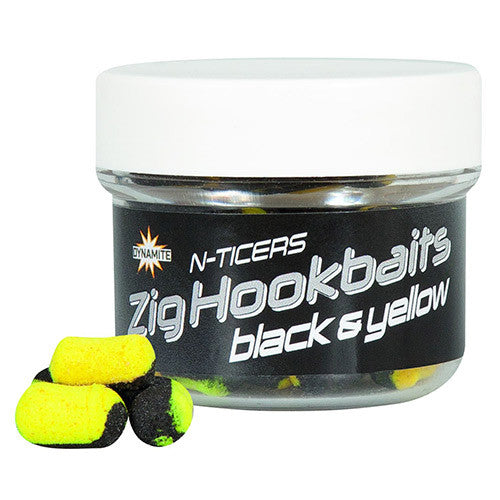 N-Ticers Zig Hookbaits Black & Yellow