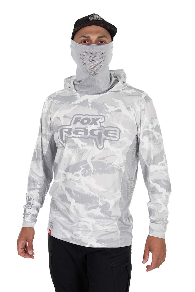 Fox Rage UV Hooded Light Camo Top