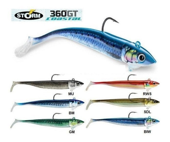 STORM 360GT COSTAL BISCAY MINOW WEIGHTED SWIMBAIT HOOK (2 naluci armate) - SDL