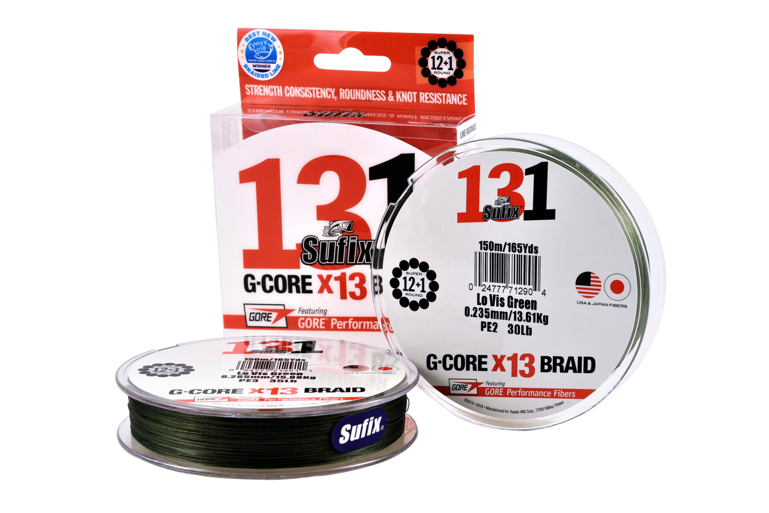 Sufix 131 Braid 150M 0.205MM 12.70KG 28LB LOW-VIS GREEN