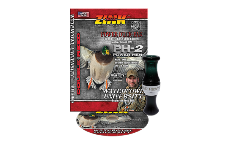 ZINK PH-2 Polycarbonate Duck Call & DVD - Mallard Green (rata)